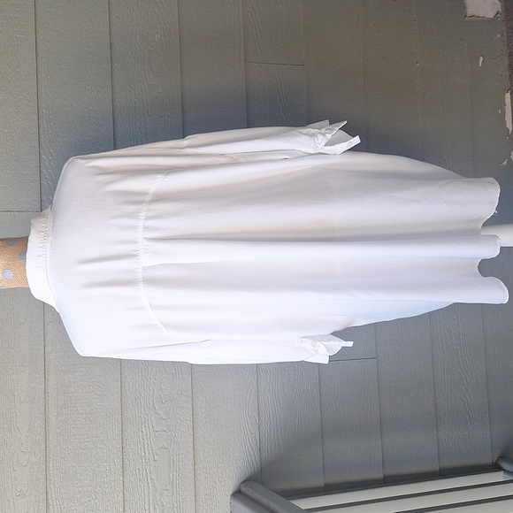 Zara Viscose White Long Sleeve Shirt Dress Size XL - Picture 7 of 12